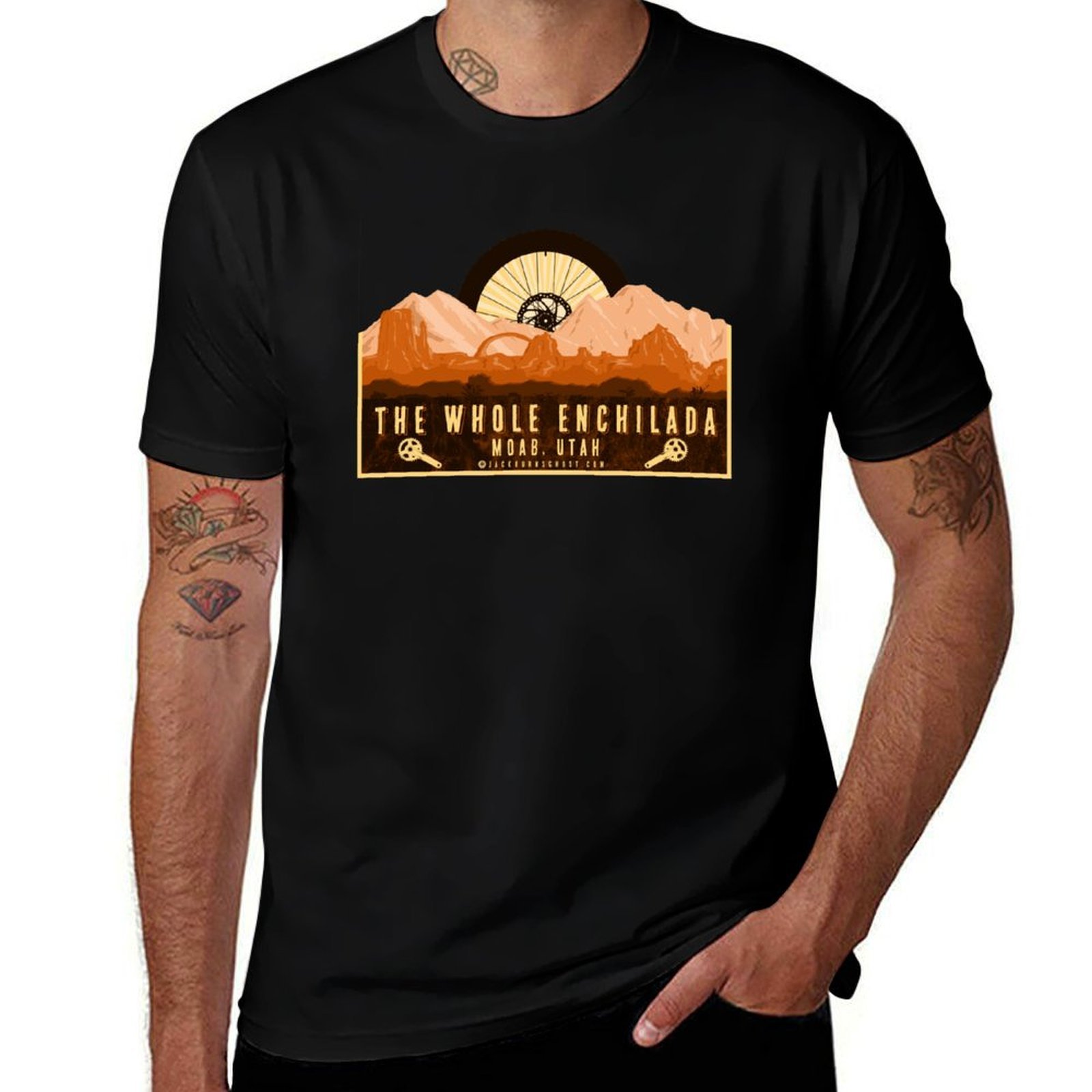 Mountain Biking Moab - T-shirt en coton doux imprimé Whole