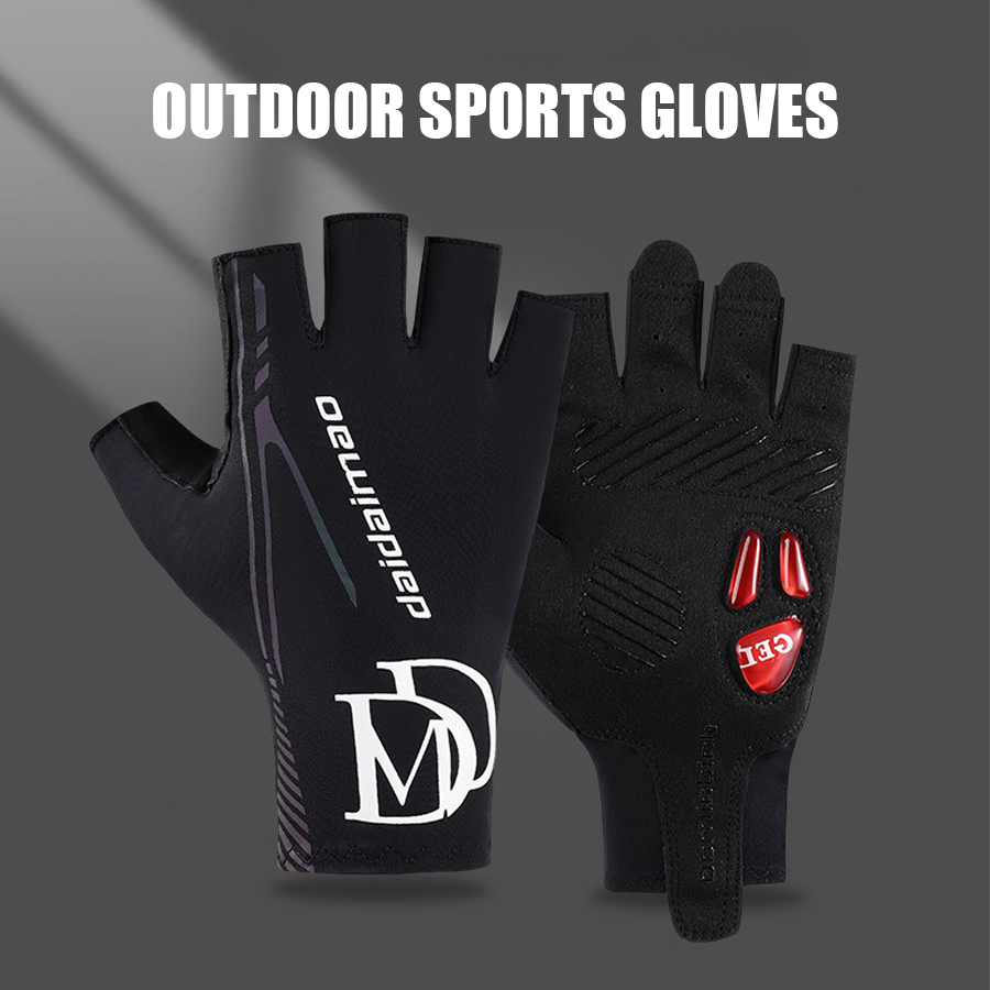 Mountain Biking Gloves Mens - Gants de cyclisme pour VTT, demi-doigts,