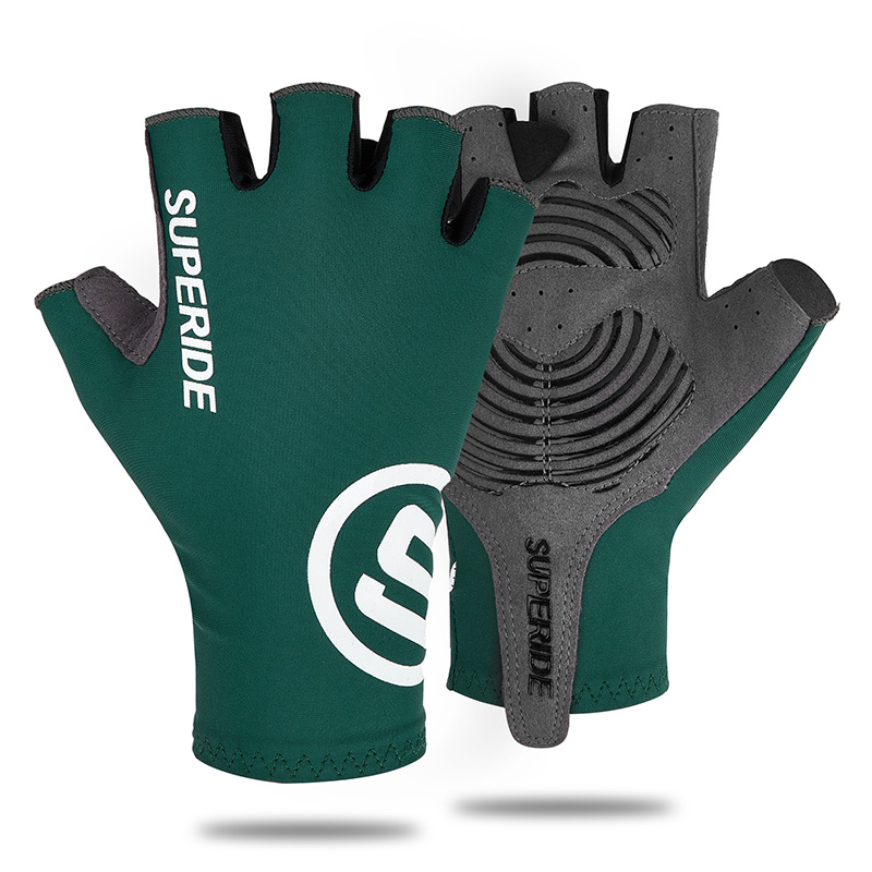 Mountain Biking Gloves Mens - SUPERIDE Gel rembourré demi doigt gants