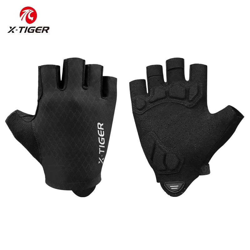 Mountain Biking Gloves Mens - X-TIGER Gants De Cyclisme Demi-Doigt Antichoc