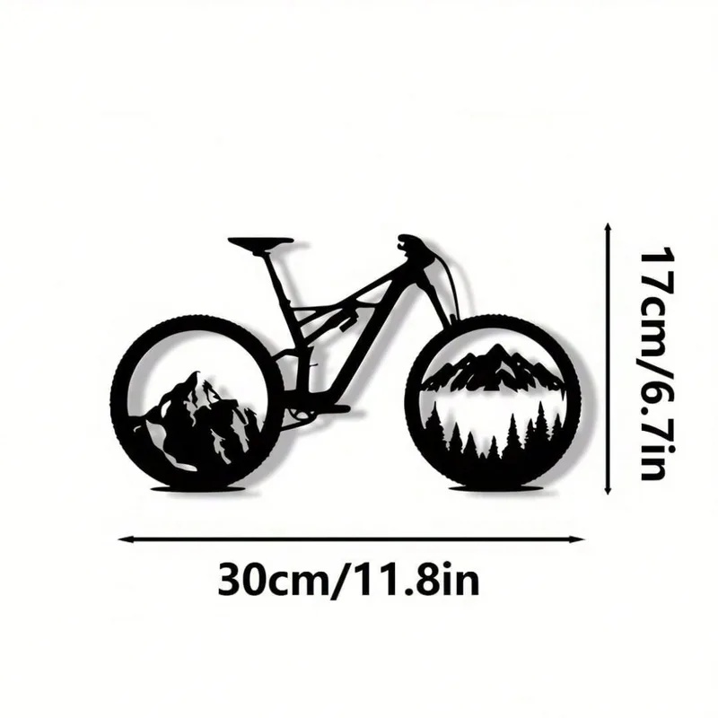 Mountain Biking Gifts - Décoration murale Paysage Naturel en Métal