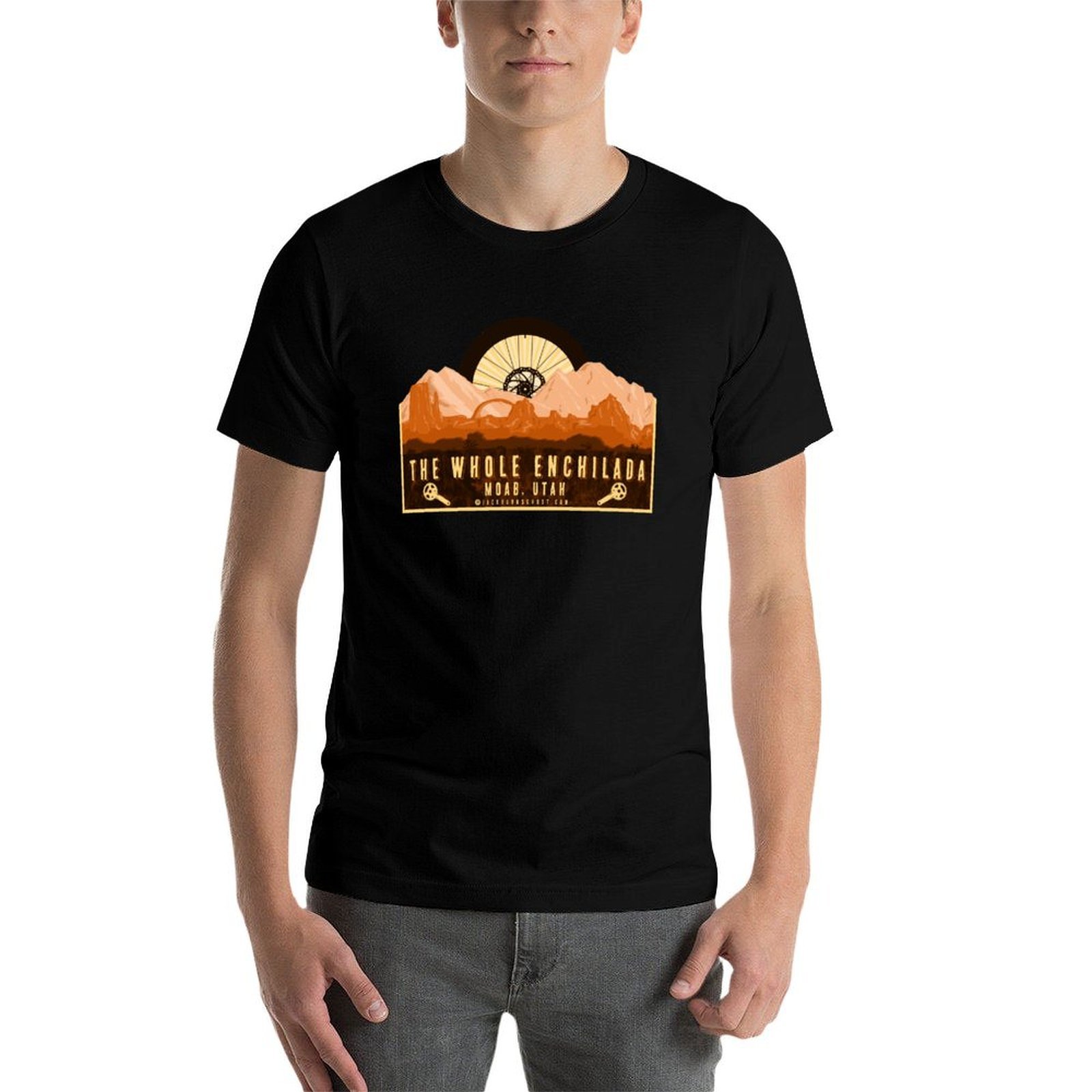 T-shirt en coton doux imprimé  - Mountain Biking Moab avis et prix