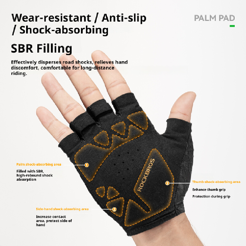 Gants de vélo rembourrés Rockb - Mountain Biking Gloves Mens avis et prix