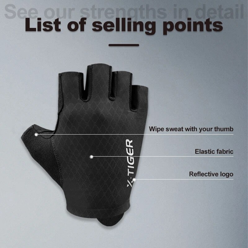 X-TIGER Gants De Cyclisme Demi - Mountain Biking Gloves Mens avis et prix